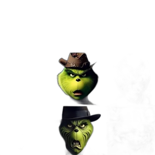 hat, face, mask, creature, concept art, photorealistic, 3d render, comic book art transparent PNG cut-out
