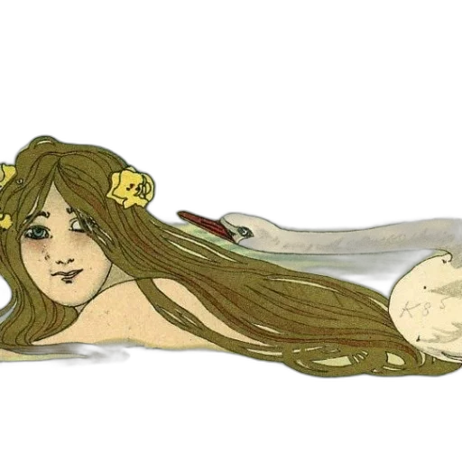 hair, concept art, watercolor, fantasy art, anime, underwater, earth tones, golden transparent PNG cut-out