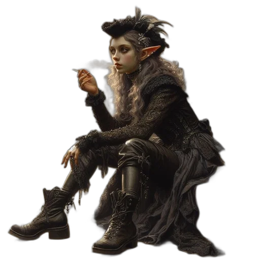 dragon, creature, staff, jacket, concept art, fantasy art, photorealistic, pixel art transparent PNG cut-out