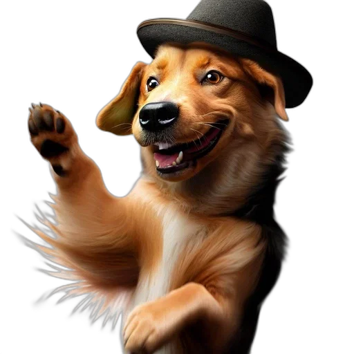 hat, animal, staff, creature, photorealistic, 3d render, oil painting, concept art transparent PNG cut-out