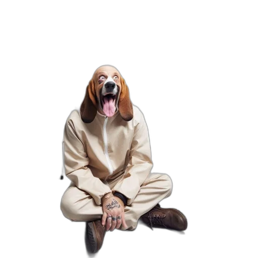 jacket, animal, staff, mask, concept art, photorealistic, anthropomorphic, figure transparent PNG cut-out