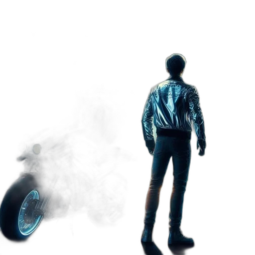 jacket, robot, car, weapon, concept art, 3d render, photorealistic, comic book art transparent PNG cut-out