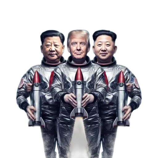 staff, weapon, robot, jacket, concept art, cyberpunk, vaporwave, comic book art transparent PNG cut-out