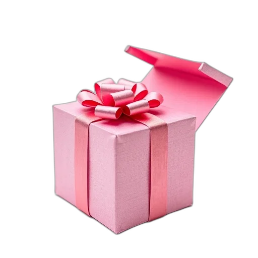 jewelry, 3d render, pink, gift, box, textured, surface, ribbon transparent PNG cut-out
