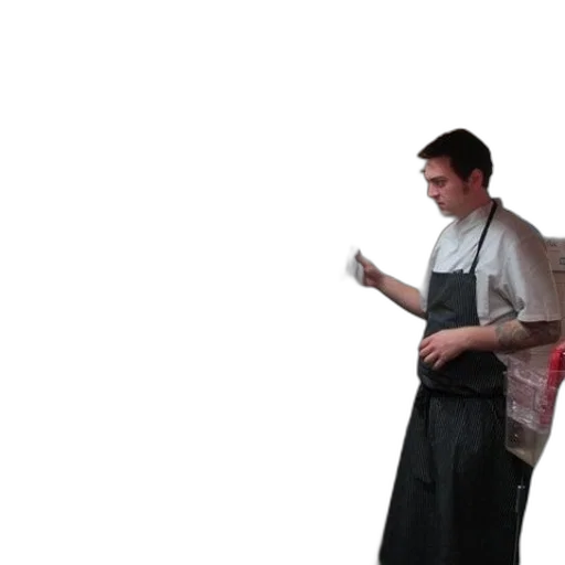 staff, food, jacket, concept art, fire, fog, chef, apron transparent PNG cut-out