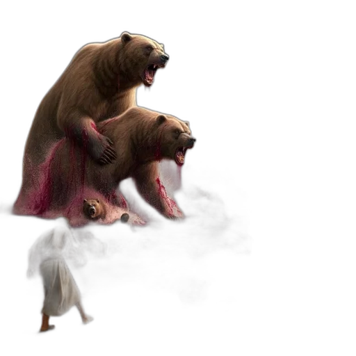 creature, animal, concept art, fantasy art, 3d render, photorealistic, fog, snow transparent PNG cut-out