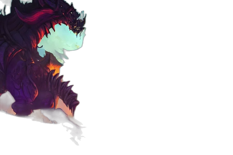 dragon, creature, mask, animal, concept art, fantasy art, pixel art, 3d render transparent PNG cut-out