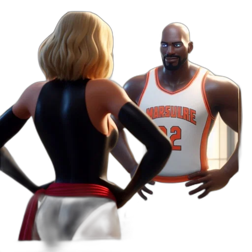 concept art, 3d render, cartoon, pixel art, two, animated, characters, female transparent PNG cut-out