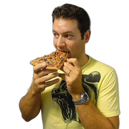 food, staff, animal, weapon, man, yellow, shirt, wolf transparent PNG cut-out