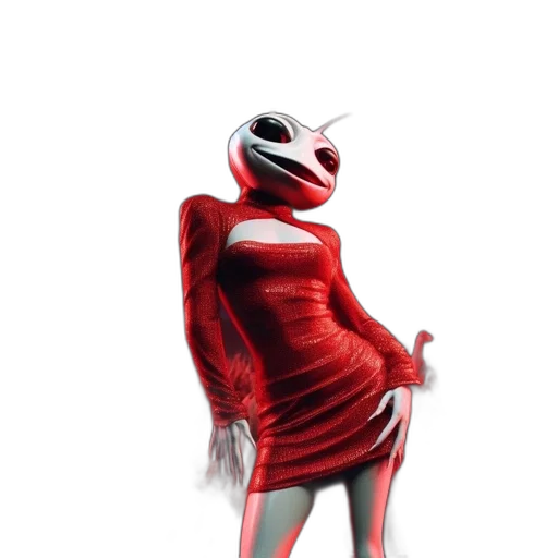 dress, robot, creature, mask, concept art, 3d render, comic book art, fantasy art transparent PNG cut-out