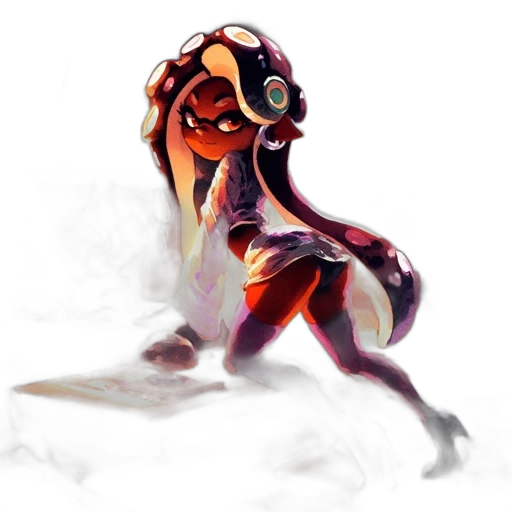 robot, mask, creature, weapon, concept art, fantasy art, 3d render, pixel art transparent PNG cut-out