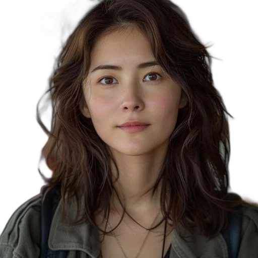 face, jacket, hair, jewelry, photorealistic, oil painting, concept art, fantasy art transparent PNG cut-out