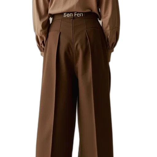 jacket, dress, staff, earth tones transparent PNG cut-out