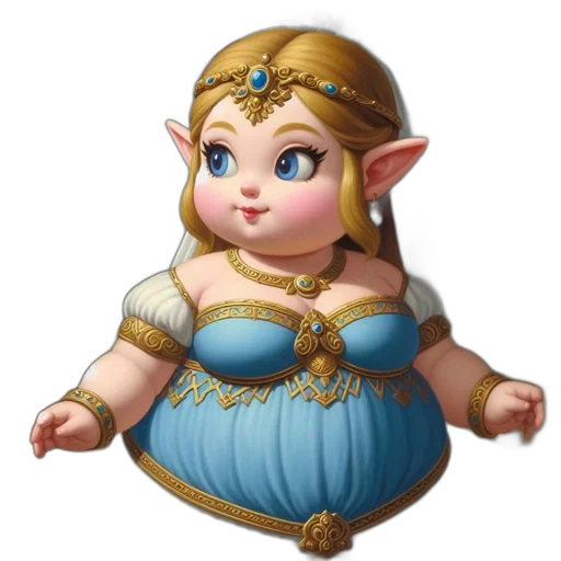 dress, crown, face, staff transparent PNG cut-out