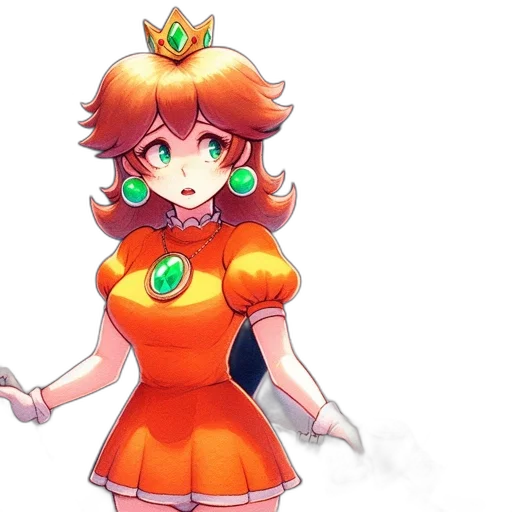 dress, crown, staff, concept art, pixel art, anime, 3d render, neon transparent PNG cut-out