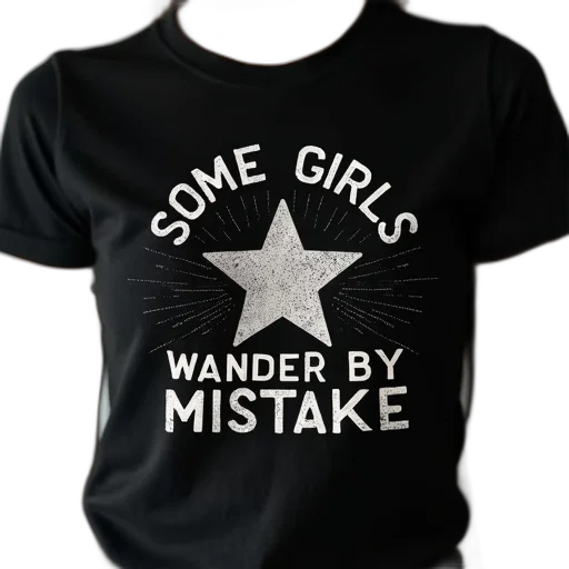 black, t-shirt, graphic, design, featuring, star, text, some transparent PNG cut-out