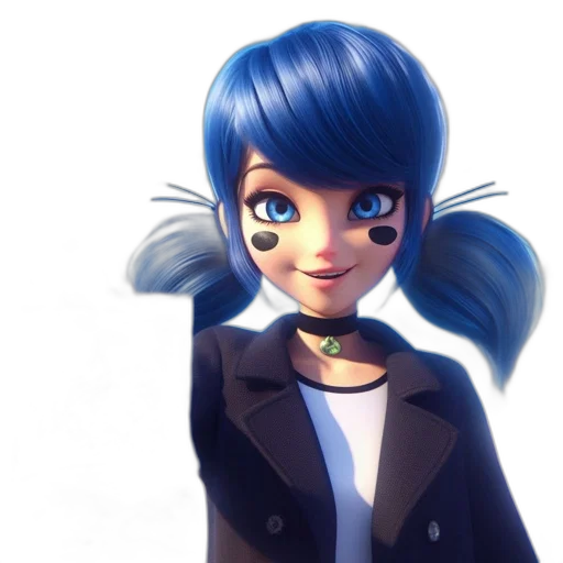 staff, robot, 3d render, concept art, cartoon, anime, blue, animated transparent PNG cut-out