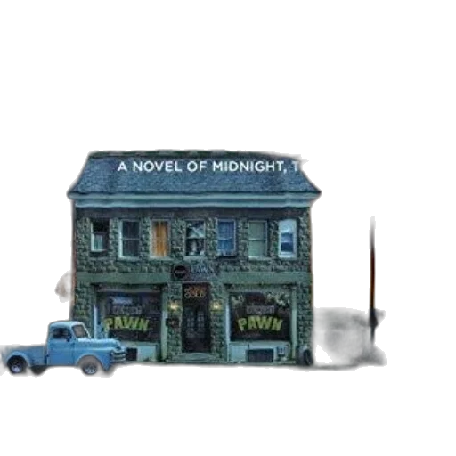 car, building, furniture, concept art, city street, fog, book, cover transparent PNG cut-out