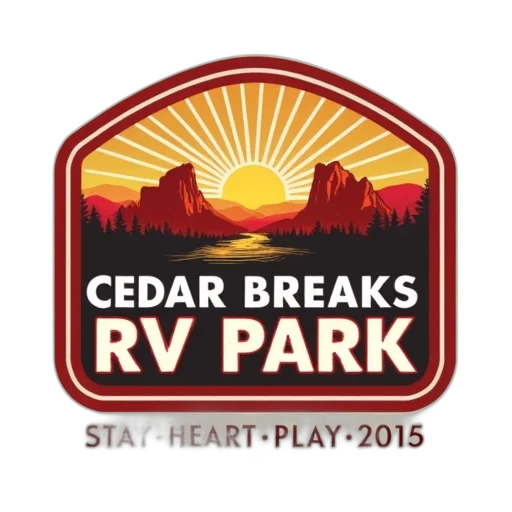promotional, poster, cedar, breaks, park, featuring, stylized, illustration transparent PNG cut-out