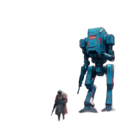 robot, weapon, creature, animal, concept art, pixel art, 3d render, cyberpunk transparent PNG cut-out