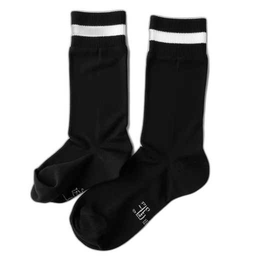 shoes, close-up, image, pair, black, socks, white, stripe transparent PNG cut-out