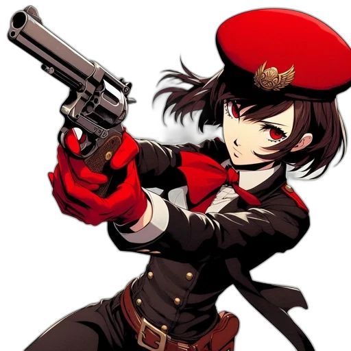 weapon, staff, hat, anime, pixel art, cartoon, concept art, red transparent PNG cut-out