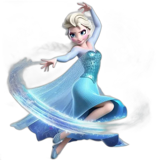 dress, sword, concept art, 3d render, photorealistic, fantasy art, snow, elsa transparent PNG cut-out