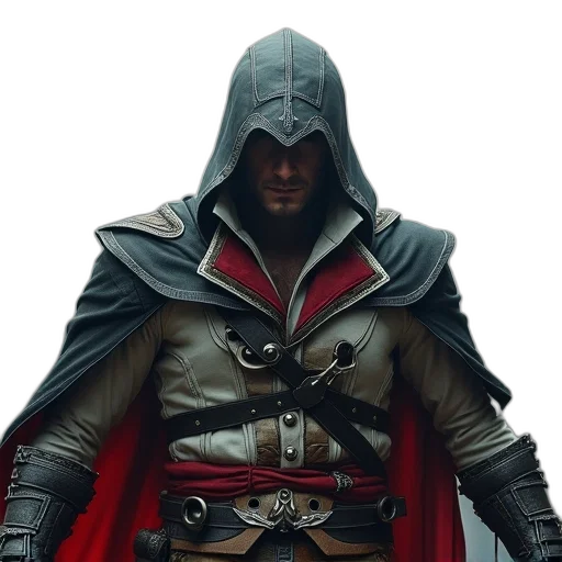 jacket, sword, concept art, 3d render transparent PNG cut-out