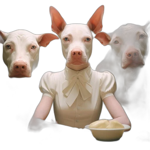 food, animal, mask, creature, 3d render, photorealistic, concept art, three transparent PNG cut-out