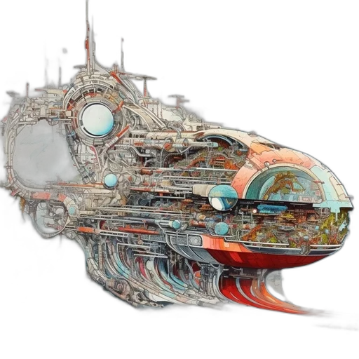 weapon, robot, car, concept art, fantasy art, 3d render, cyberpunk, outer space transparent PNG cut-out