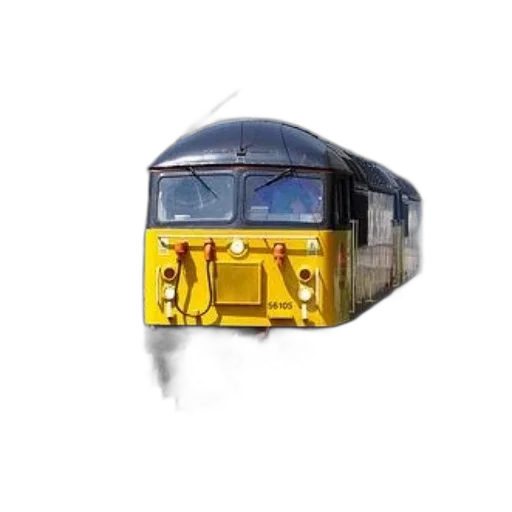 car, photorealistic, 3d render, concept art, yellow, train, number, 56105 transparent PNG cut-out
