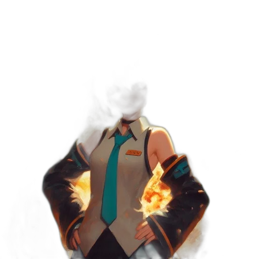 jacket, staff, mask, weapon transparent PNG cut-out