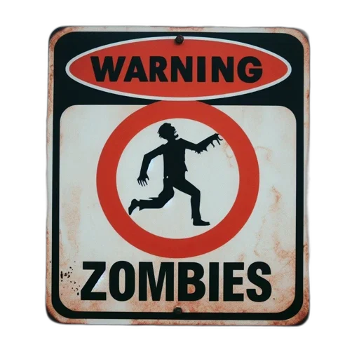 concept art, aged, red, signboard, zombie, illustration, zombies, text transparent PNG cut-out