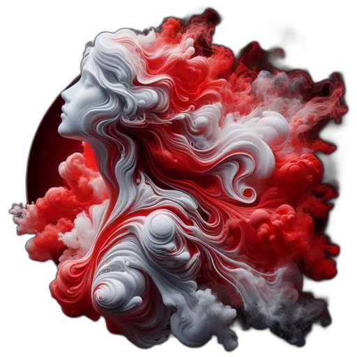 hair, dragon, mask, crown, photorealistic, 3d render, concept art, fantasy art transparent PNG cut-out