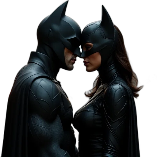 mask, comic book art, concept art, photorealistic, batman, franchise, catwoman transparent PNG cut-out