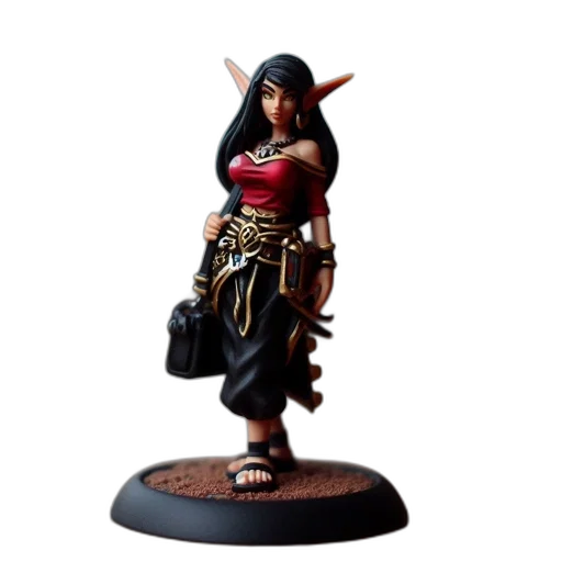 fantasy art, concept art, 3d render, photorealistic, detailed, miniature, figure, portrays transparent PNG cut-out