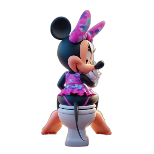 weapon, jacket, dress, animal, 3d render, concept art, minnie, mouse transparent PNG cut-out
