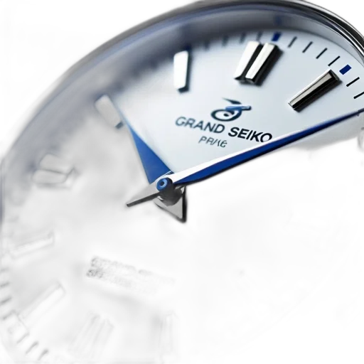 3d render, close-up, view, wristwatch, white, face, blue, hands transparent PNG cut-out