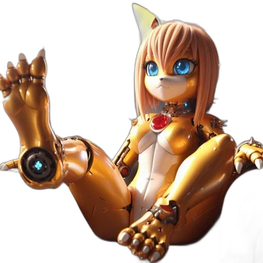 robot, weapon, animal, jewelry, 3d render, concept art, anime, fantasy art transparent PNG cut-out