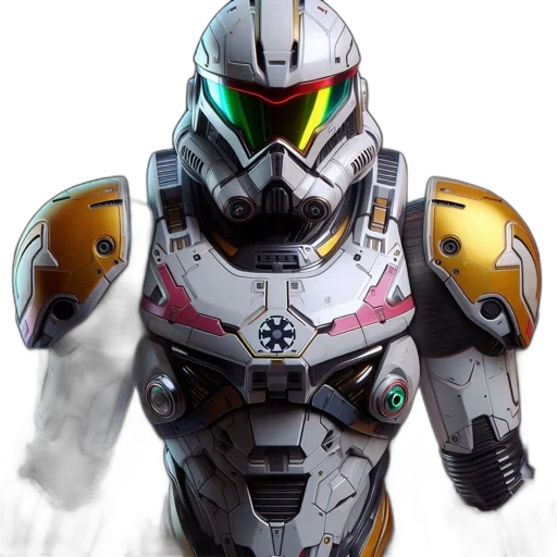 robot, weapon, concept art, 3d render, elaborate, robotic, armor, suit transparent PNG cut-out