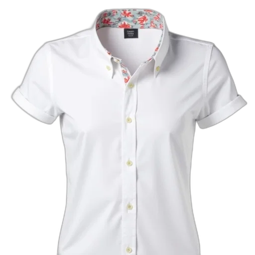 white, slim, fit, shirt transparent PNG cut-out