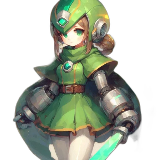 sword, staff, weapon, robot, concept art, fantasy art, pixel art, watercolor transparent PNG cut-out