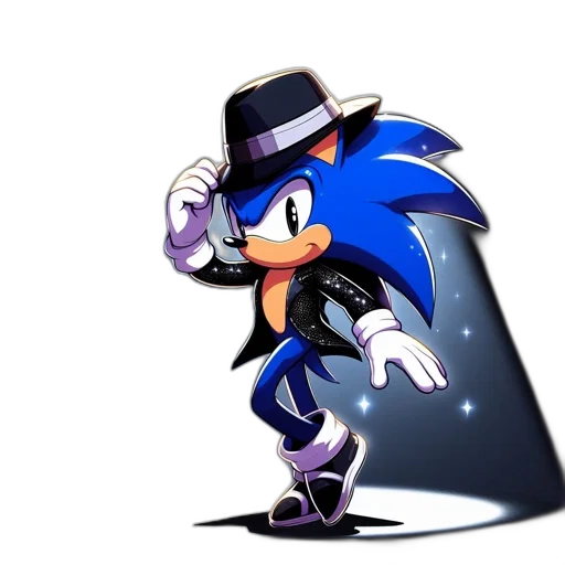 hat, animal, concept art, pixel art, cartoon, 3d render, blue, sonic transparent PNG cut-out