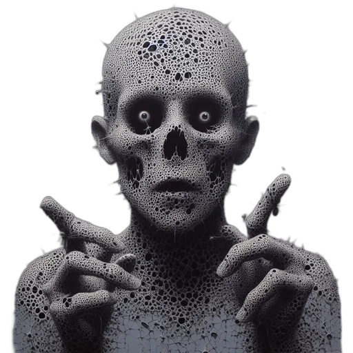 mask, face, creature, robot, 3d render, photorealistic, concept art, pixel art transparent PNG cut-out