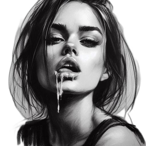 face, hair, mask, photorealistic, pencil sketch, fantasy art, comic book art, neon lights transparent PNG cut-out