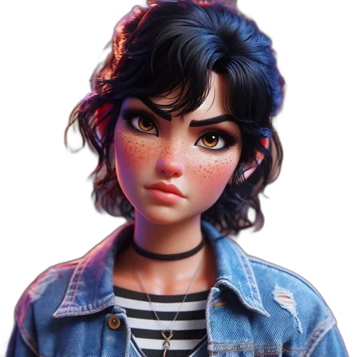 jacket, face, concept art, 3d render, photorealistic, fantasy art, blue, animated transparent PNG cut-out