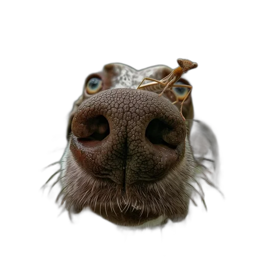 animal, mask, face, staff, photorealistic, 3d render, concept art, close-up transparent PNG cut-out