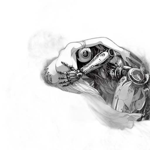 dragon, robot, mask, creature, concept art, photorealistic, pencil sketch, fantasy art transparent PNG cut-out