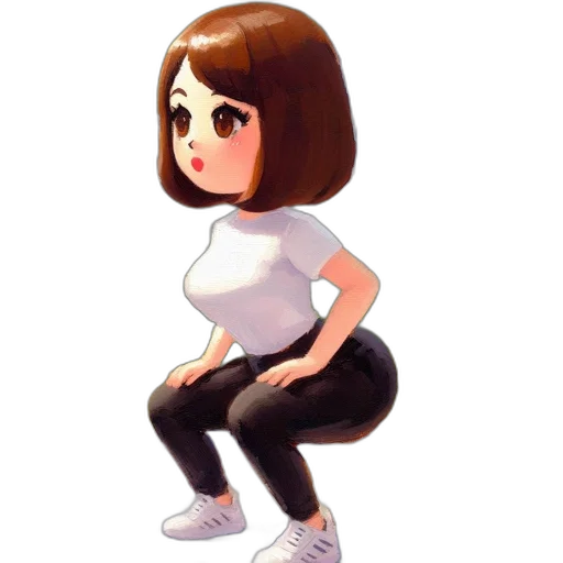 dress, creature, hair, robot, pixel art, concept art, anime, cartoon transparent PNG cut-out