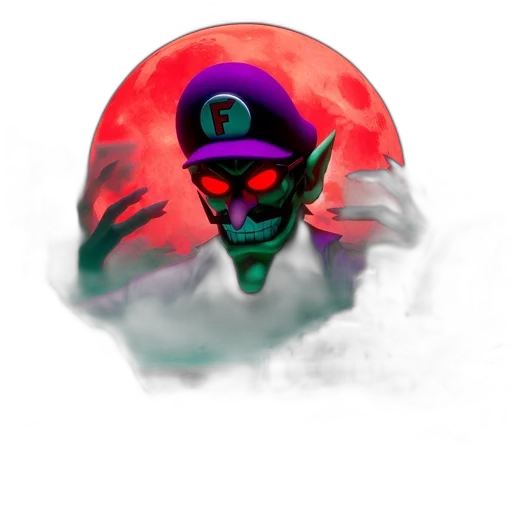 mask, face, creature, hat, concept art, fantasy art, vaporwave, pixel art transparent PNG cut-out